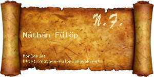 Náthán Fülöp névjegykártya